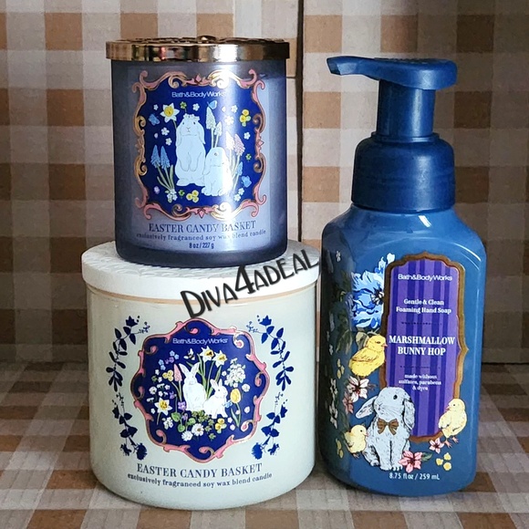 Bath & Body Works EASTER CANDY BASKET 3PC Bundle - Picture 1 of 6